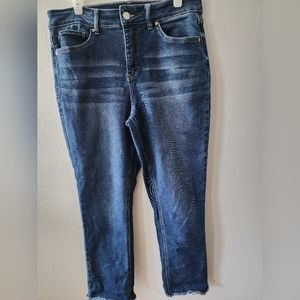 Royalty high rise straight raw edge jeans.  Size 12